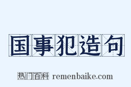 国事犯造句是什么意思的图片